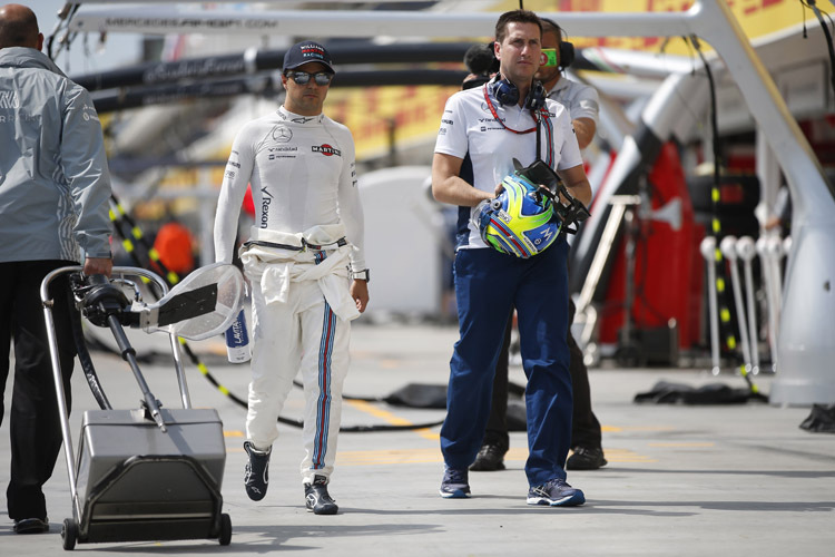 Felipe Massa setzte seinen Dienstwagen im Qualifying zum Ungarn-GP in die Leitplanken