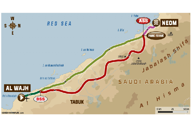 Die zweite Etappe der Rallye Dakar 2020