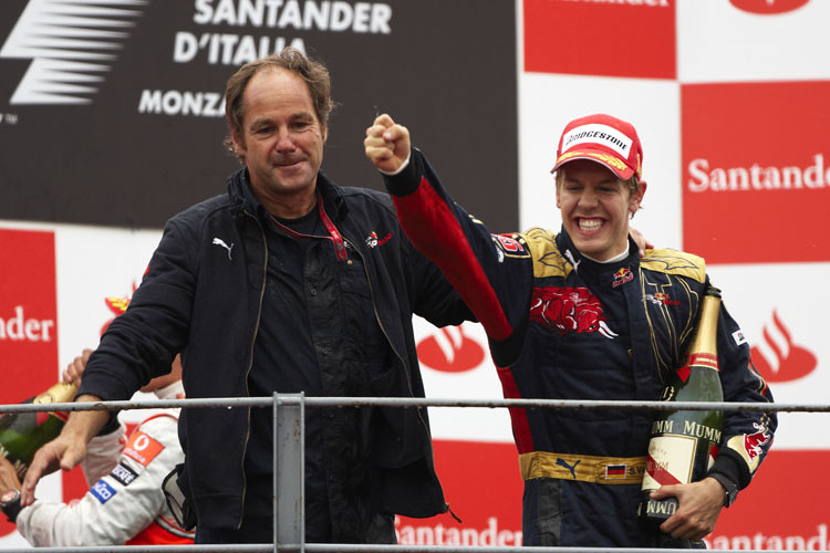 Erfolgreiche Talentförderung: Gerhard Berger feierte 2008 Sebastian Vettels ersten GP-Sieg in Monza
