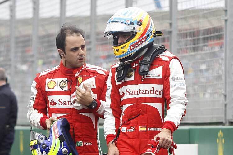 Massa und Alonso auf Agenhöhe