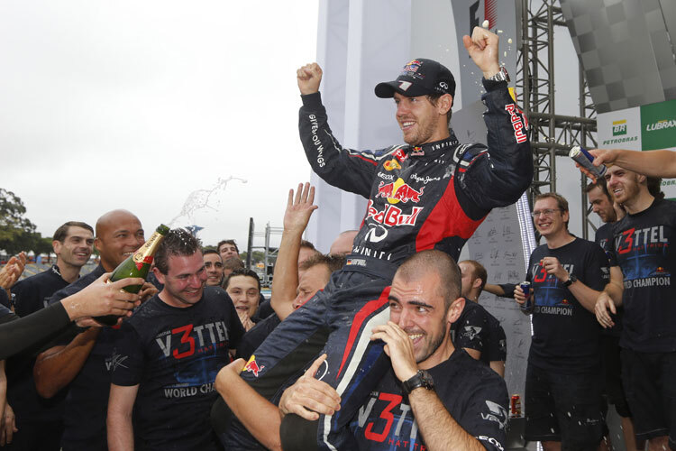 2012 holte Sebastian Vettel in Interlagos seinen dritten WM-Titel