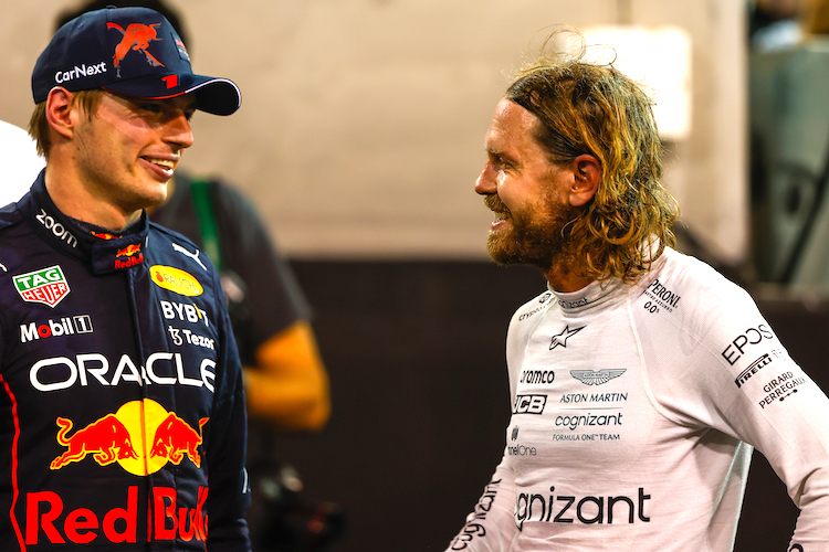 Max Verstappen und Sebastian Vettel in Abu Dhabi