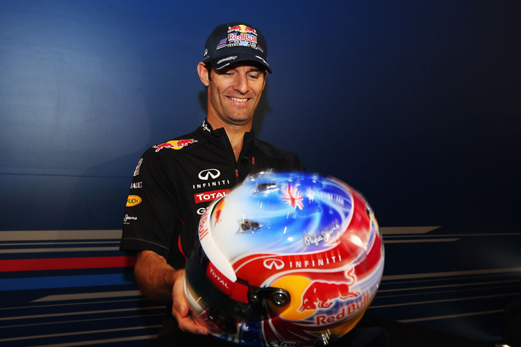 Vor einem Jahr fuhr Mark Webber in Singapur mit diesem Helmdesign