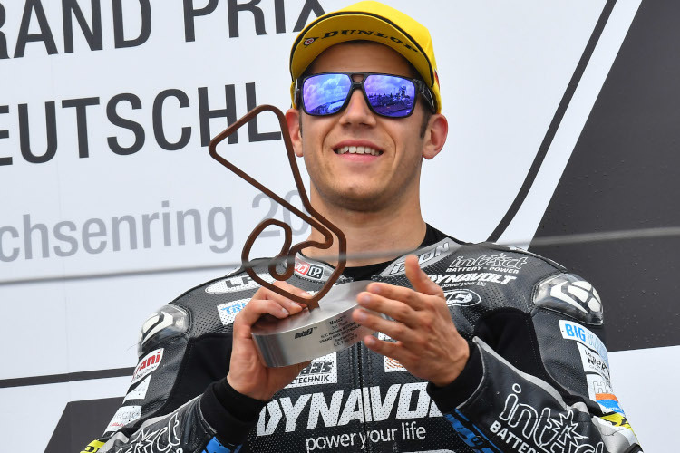 Marcel Schrötter genoss das Podium beim Deutschland-GP 2019