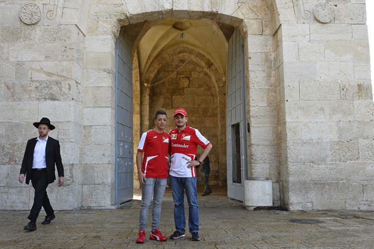 Antonio Fuoco und Giancarlo Fisichella in Jerusalem