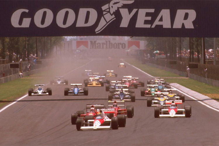 Mexiko vor 25 Jahren: Senna führt, Button sass vor dem Fernseher