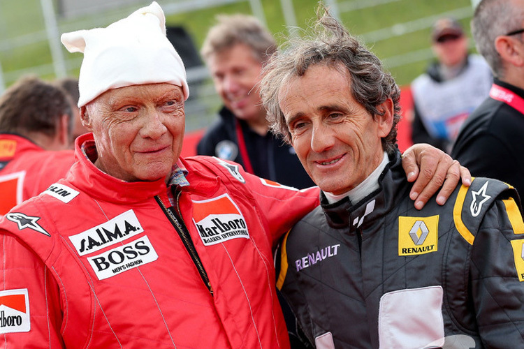 Niki Lauda und Alain Prost am Red Bull Ring