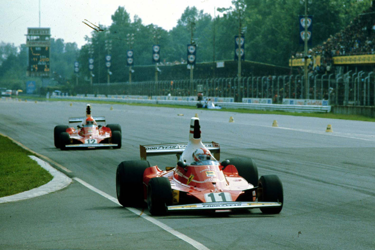 Ferrari-Feierstunde in Monza: Clay Regazzoni Sieger, Niki Lauda Weltmeister