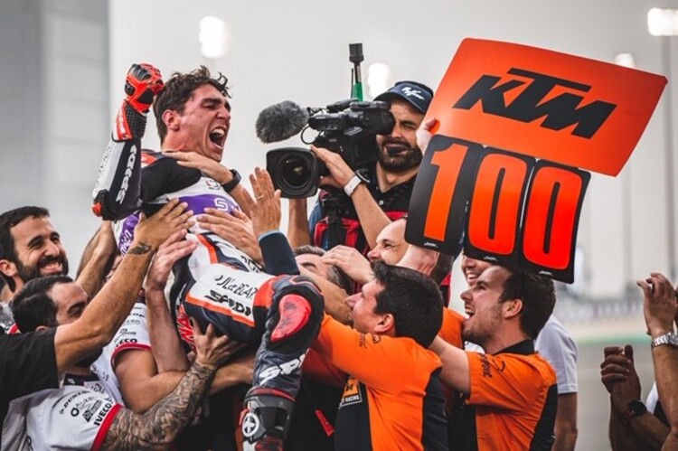 KTM durfte in Doha dank Albert Arenas den 100. Road Racing-GP-Sieg feiern
