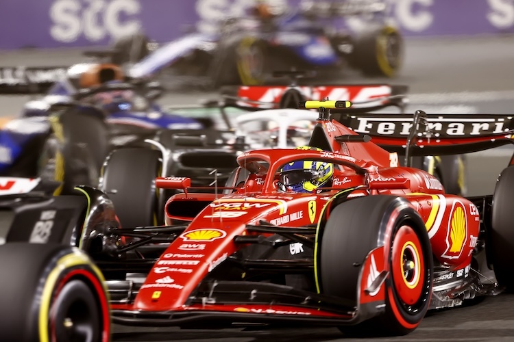 Oliver Bearman mit seinem Ferrari in Jeddah 2024