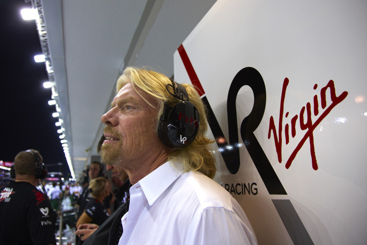 Virgin-Mitbesitzer Richard Branson hat Erfolg 