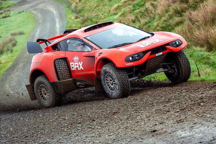 Der neue Prodrive BRX Hunter T1 beim Test in Wales