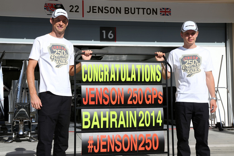 Jenson Button und Kevin Magnussen in Bahrain