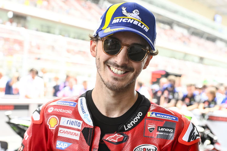 Pecco Bagnaia on his way to the 2022 world title