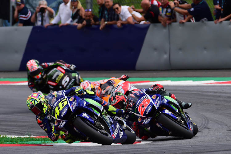 Im Rennen: Rossi vor Viñales, Pedrosa und Zarco