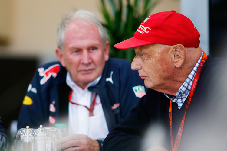 Dr. Helmut Marko mit Niki Lauda