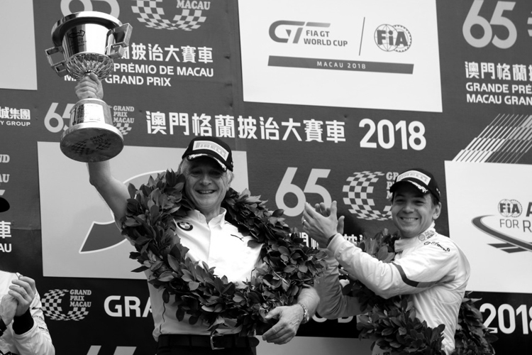 Charly Lamm beim letzten Sieg in Macau mit Augusto Farfus