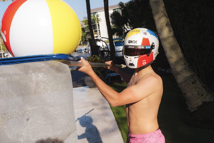 2023 war er mit dem Beachball-Design in Miami unterwegs