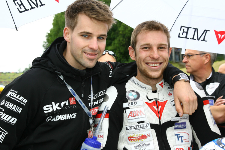 Bauer (links) mit Superbike-Sieger Altendorfer