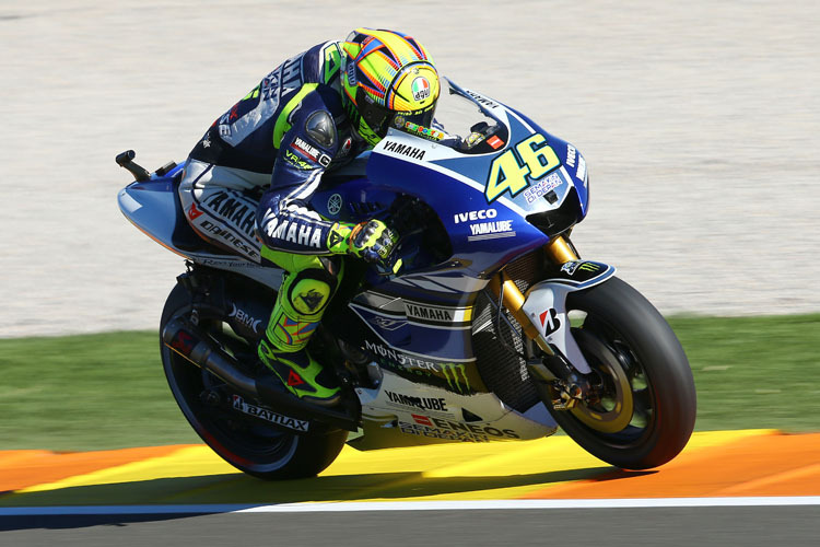 Valentino Rossi: Den Spaniern konnte er in Valencia nicht das Wasser reichen