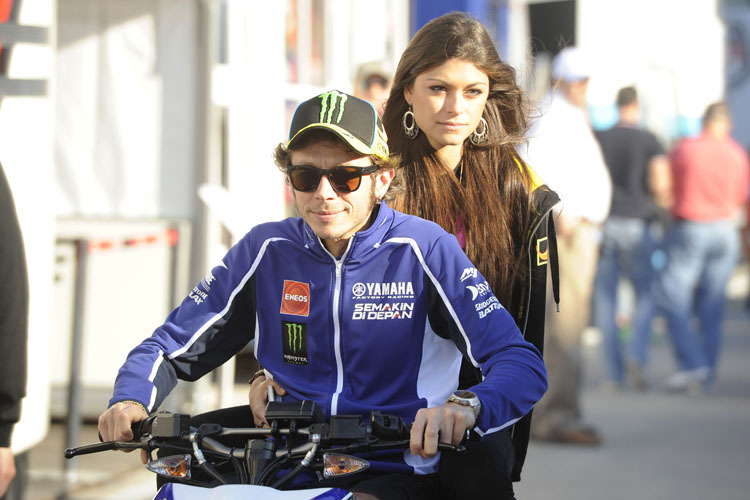 Valentino Rossi und Linda Morselli beim Jerez-GP 2013