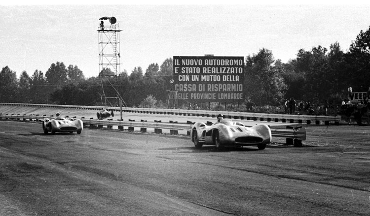 Typisch Monza: Parallele Streckenführung 1955