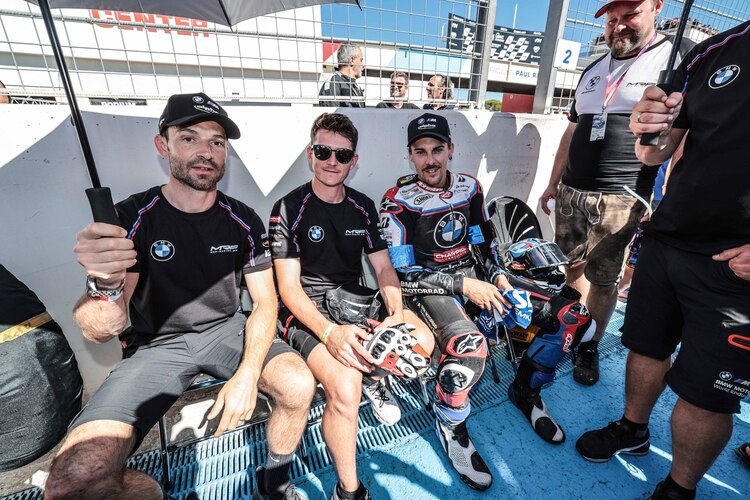 BMW-Stars: Sylvain Guintoli, Steven Odendaal, Markus Reiterberger
