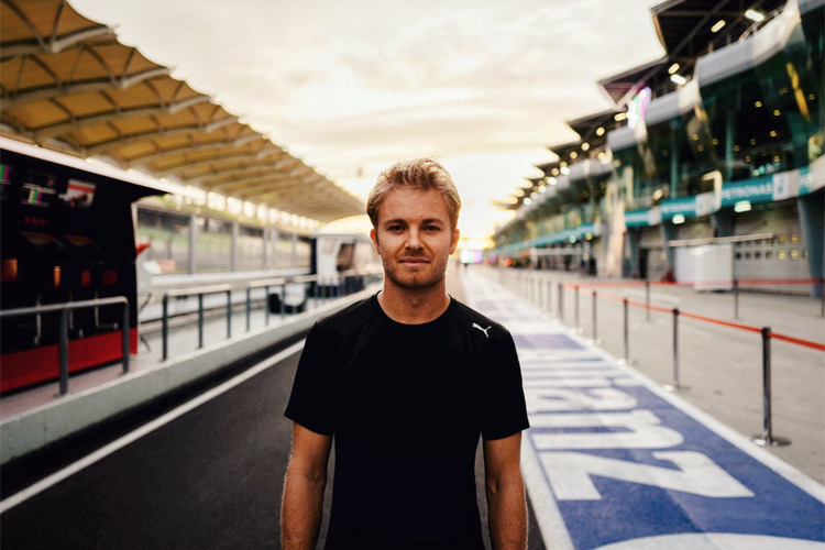 Nico Rosberg am frühen Sonntagmorgen