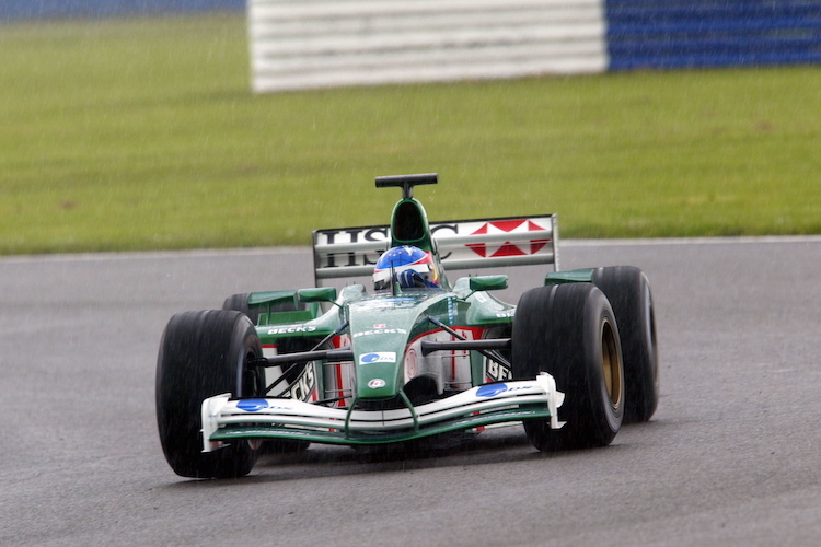 Beim Test mit Jaguar im Mai 2002 in Silverstone