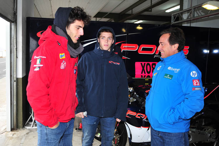 Test in Almeria: Axel und Edgar Pons mit Vater Sito (re.)