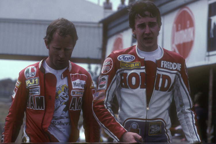 Kenny Roberts und der spätere Weltmeister Freddie Spencer 1983