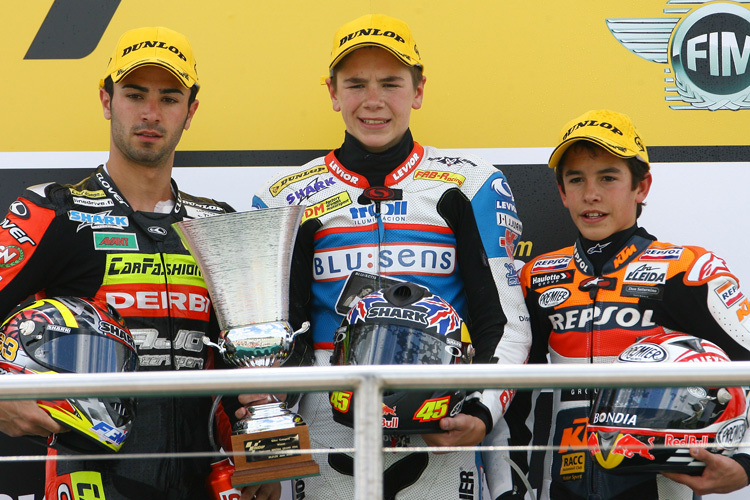 Donington 2008: Mike di Meglio, Scott Redding, Marc Marquez