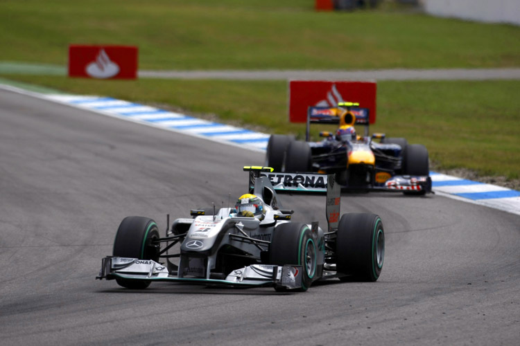 Die Strategie spülte Rosberg kurzzeitig vor Webber