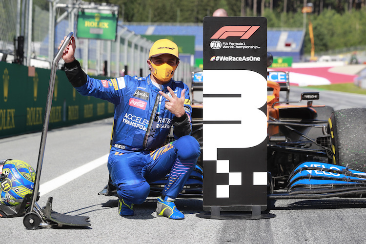 Lando Norris nach seinem feinen dritten Rang im Österreich-GP
