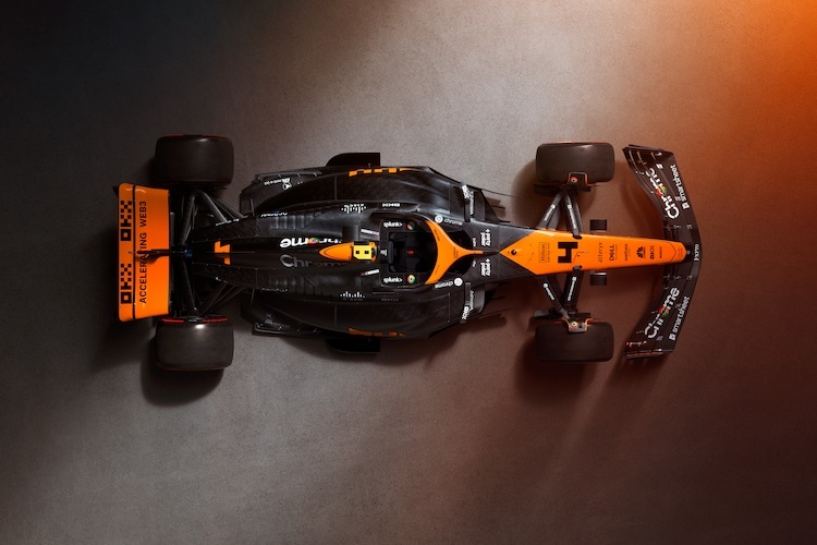 Lando Norris mag die Speziallackierung von McLaren und OKX