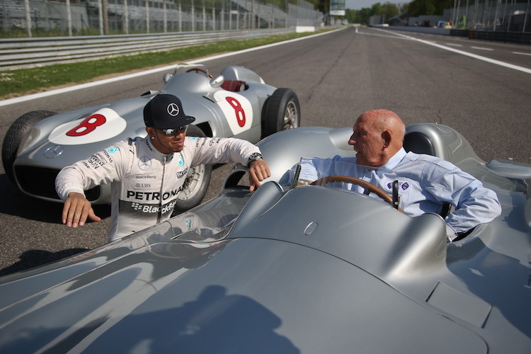 Lewis Hamilton und Sir Stirling Moss in Monza