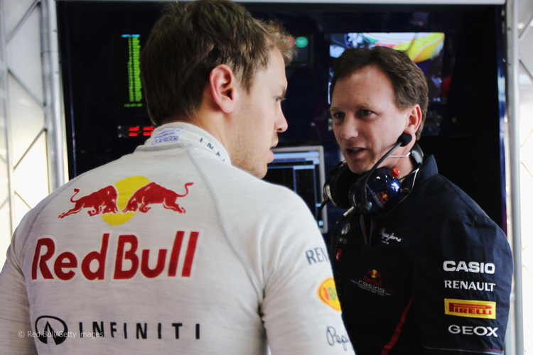 Sebastian Vettel und Christian Horner