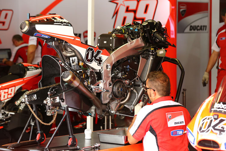 Die Ducati GP13 von Andrea Dovizioso: Sie harmonierte nicht mit den Reifen