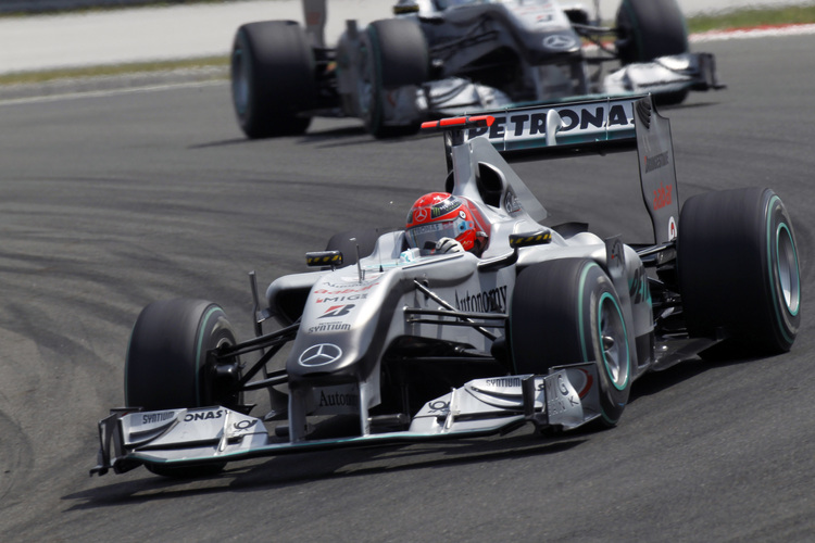 Michael Schumacher im Mercedes GP W01
