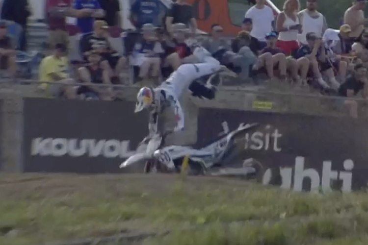 Liam Everts flog in Führung liegend ab