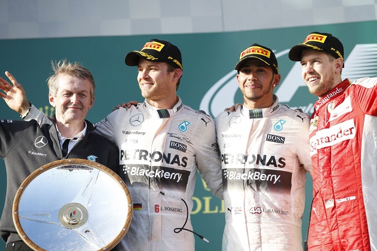 Die besten 3 - Lewis Hamilton siegt vor Nico Rosberg und Sebastian Vettel