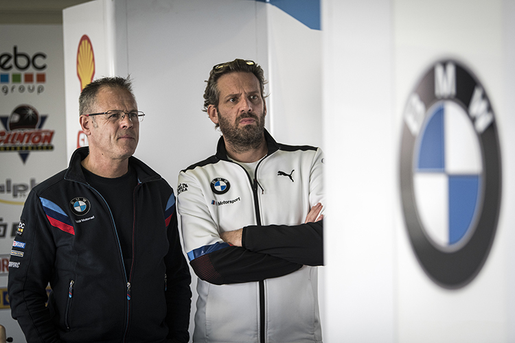 BMW-Teamchef Shaun Muir (li.) mit Marc Bongers