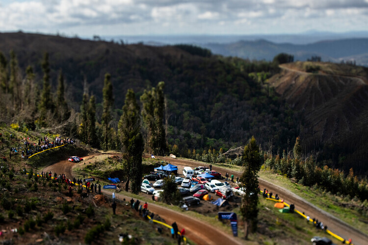 Bei der Rallye Chile wurden grandiose Landschaften durchfahren, hier Thierry Neuville