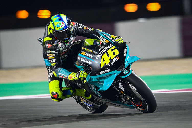 Valentino Rossi: Die Bremsscheibe glüht in der Nacht von Doha