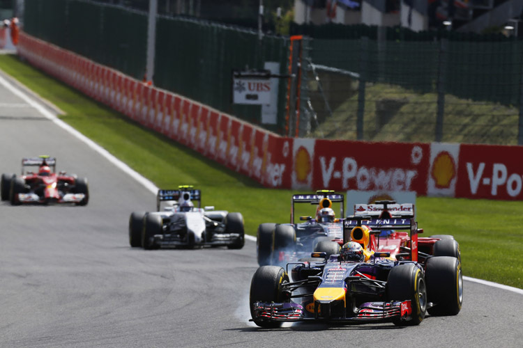 Sebastian Vettel genoss die Zweikämpfe auf dem Circuit de Spa-Francorchamps
