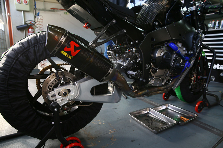 Das Prinzip der Superbike-Schwinge ist ähnlich wie in Moto2