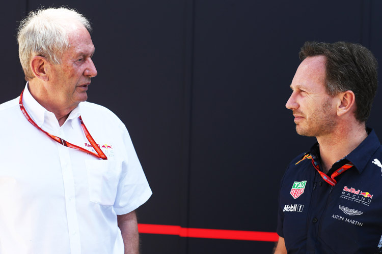 Red Bull-Berater Dr. Helmut Marko und Red Bull Racing-Teamchef Christian Horner