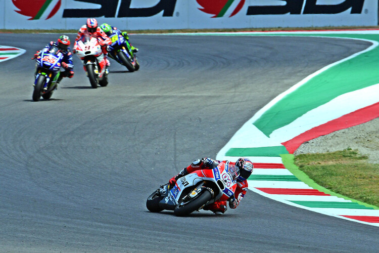 Andrea Dovizioso siegte in Mugello für Ducati