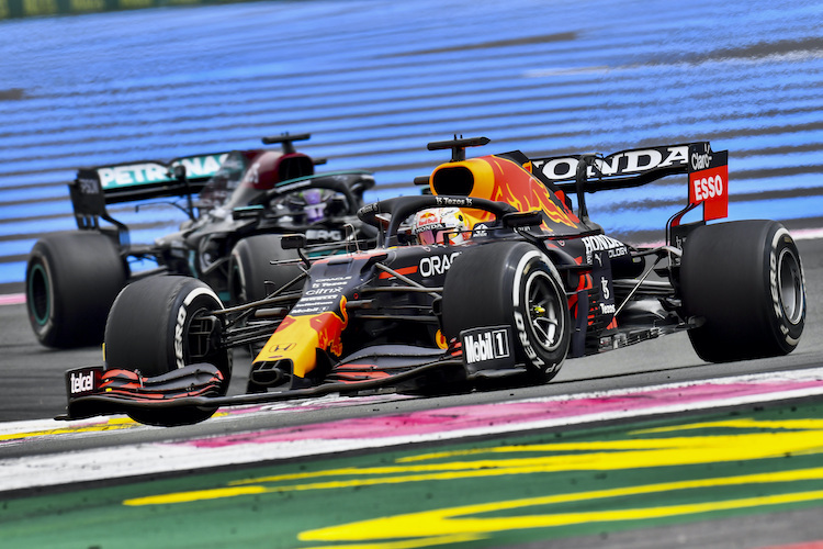 Max Verstappen gegen Lewis Hamilton in Le Castellet