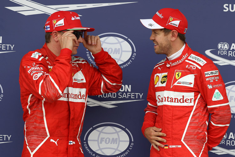 Kimi Räikkönen und Sebastian Vettel